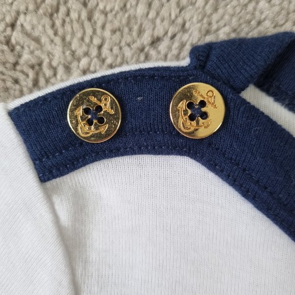 NWOT - Ralph Lauren Boat Neck 3/4 Sleeve Stripe Top Size L - Picture 7 of 11